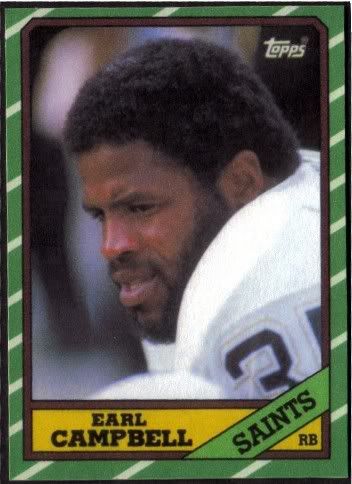 Earl Campbell Topps 1980 Through 1986